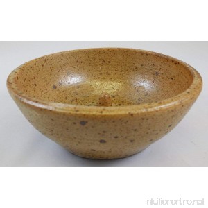 Aunt Chris' Pottery - Hand Made Clay - Individual Apple - Baking and Serving Dish - Convienant Catch All Bowl - Fast Baking Spike - In The Center - Harvest Gold Glazed With Shiny Gloss Finish - B006FR9NEQ